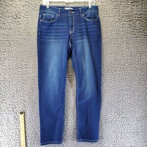 Jeans Denim Jeans Womens Size 10 Blue Straight Stretch Cotton Blend Denim